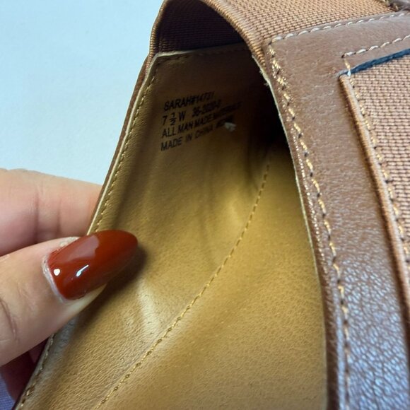 Comfortview The Sarah Womens Size 7.5 Wide Brown Leather Mules Workwear Casual - Picture 11 of 12